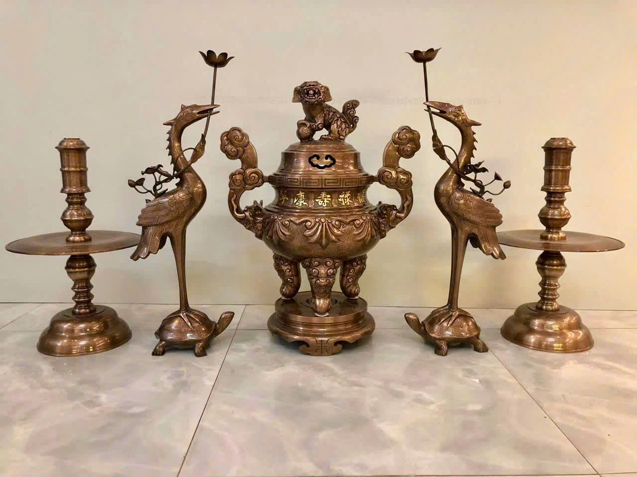 Lư Đỉnh Đồng Đỏ Cao Cấp