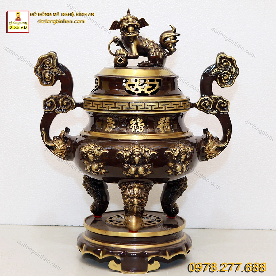 Bộ đỉnh đồng dơi ngậm đào tiên mầu tím