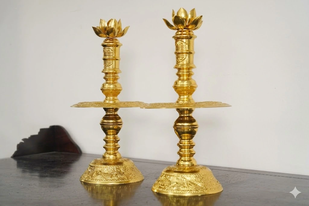 Đỉnh ngũ sự rồng mạ vàng 24k