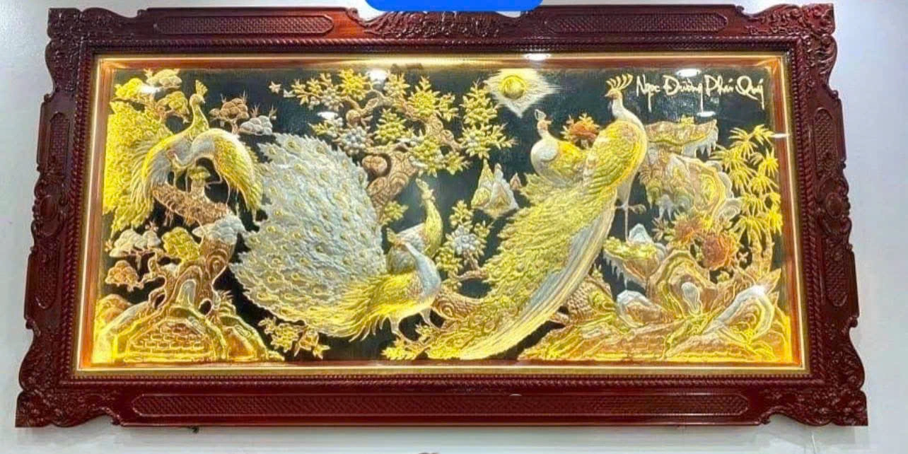 Tranh vinh hoa phú quý bằng đồng