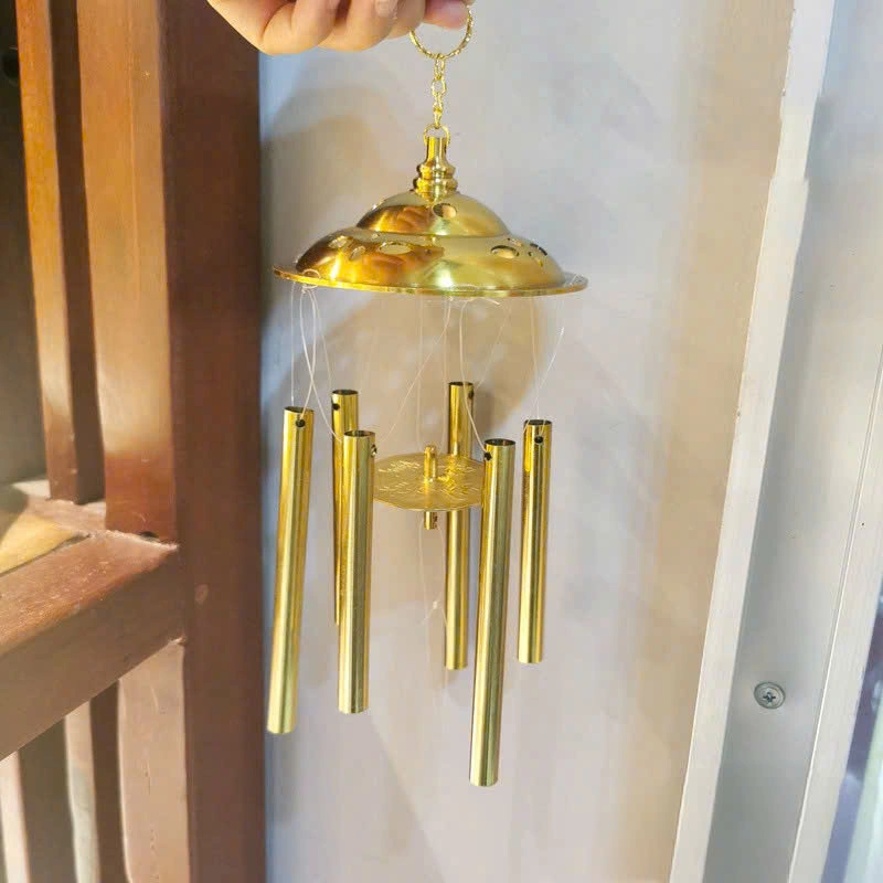 Chuông gió đồng 6 ống – Vật phẩm phong thủy mang tài lộc và bình an