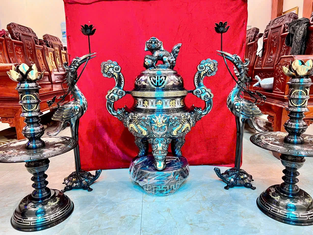 Địa Chỉ Mua Đỉnh Đồng Ngũ Sự Đại Bái Khảm Ngũ Sắc