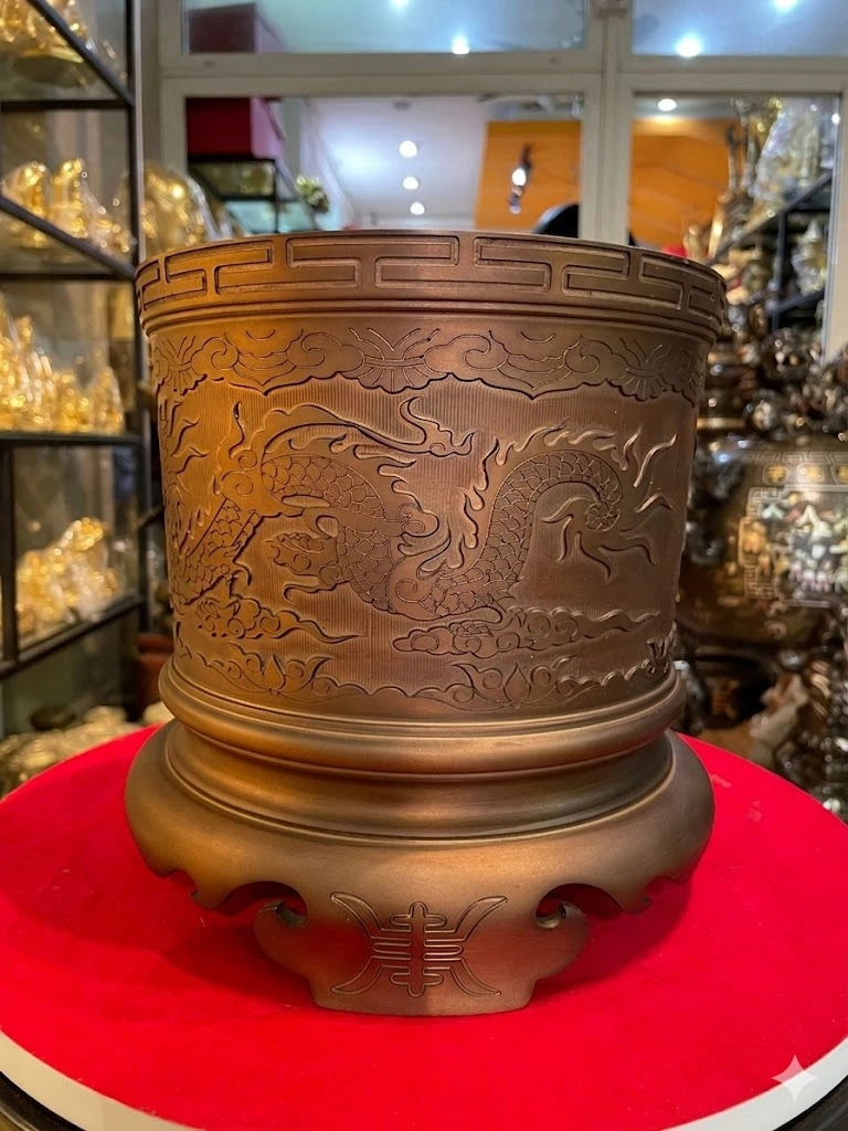 Bộ Bát Hương Đồng Đỏ Thờ Gia Tiên