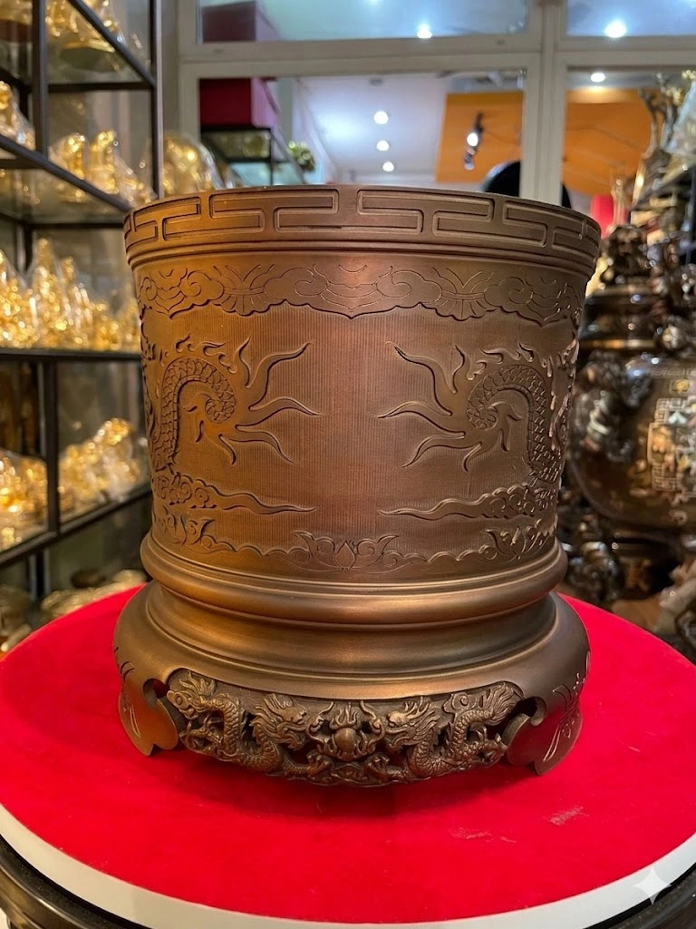 Bộ Bát Hương Đồng Đỏ Thờ Gia Tiên