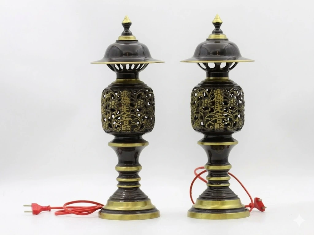 Đèn Thờ Bằng Đồng Thờ Gia Tiên