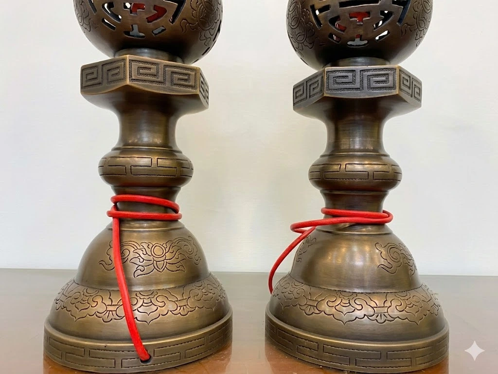 Đèn Thờ Đồng Đỏ Đúc Thủ Công Cao Cấp