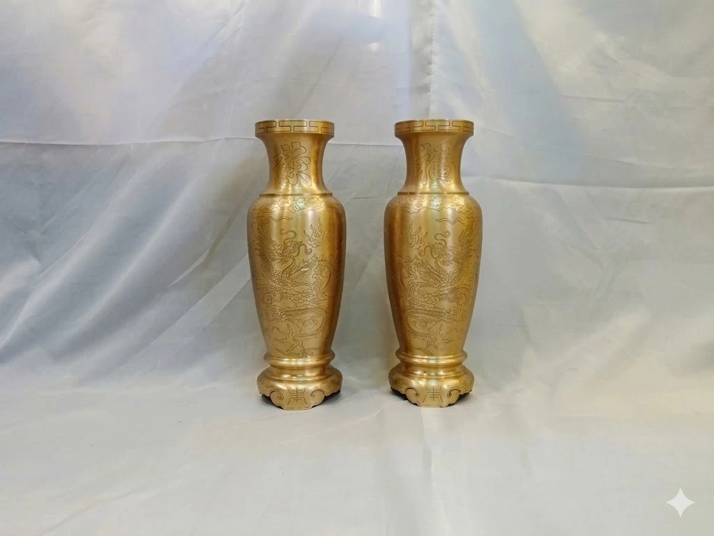 Mua Lọ Hoa Đồng Đỏ Đúc Thủ Công