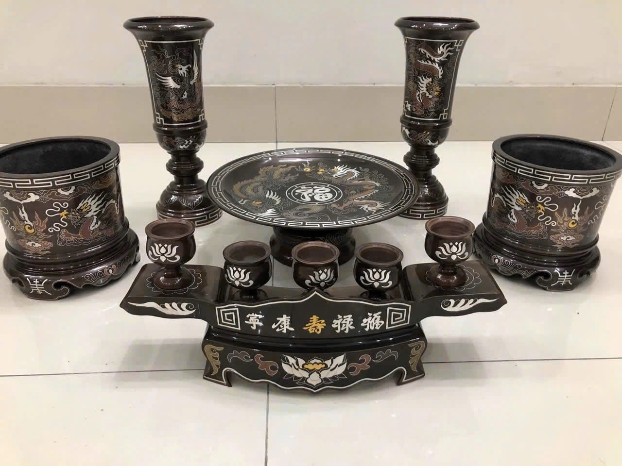 Ống Đựng Hương Khảm Ngũ Sắc