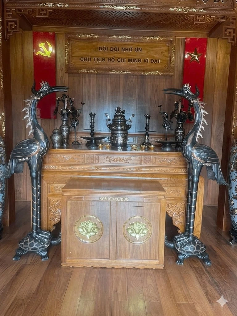 HẠC ĐỒNG THỜ CÚNG CAO 1M97