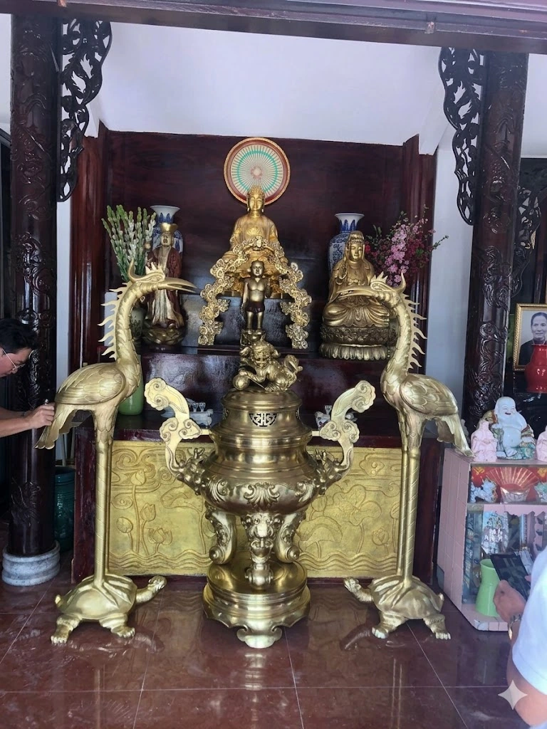 HẠC ĐỒNG THỜ CÚNG CAO 1M97