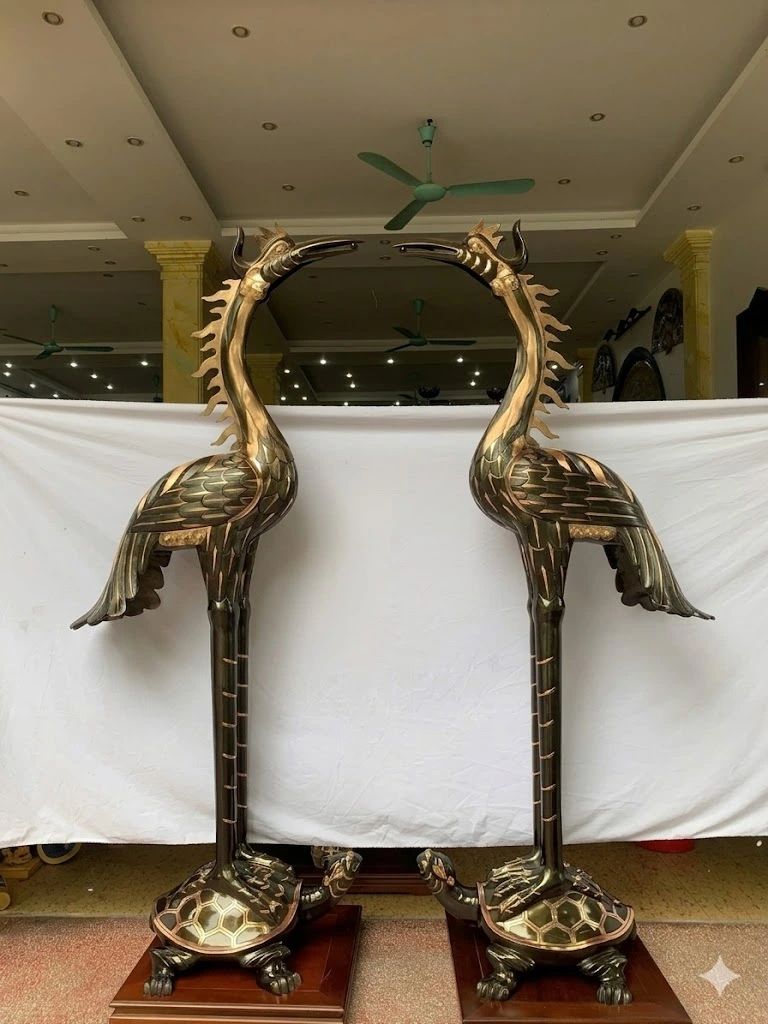 30 Mẫu Hạc Thờ Cúng Bằng Đồng Đẹp