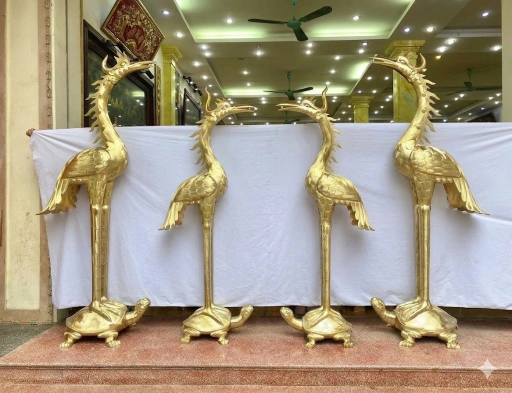 30 Mẫu Hạc Thờ Cúng Bằng Đồng Đẹp