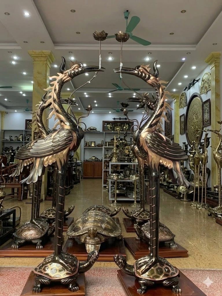 30 Mẫu Hạc Thờ Cúng Bằng Đồng Đẹp