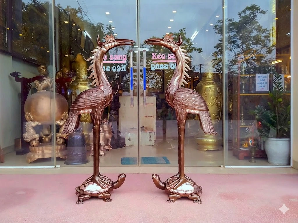 Hạc Thờ Cúng Hun Giả Cổ 2m2, 2m3, 2m5