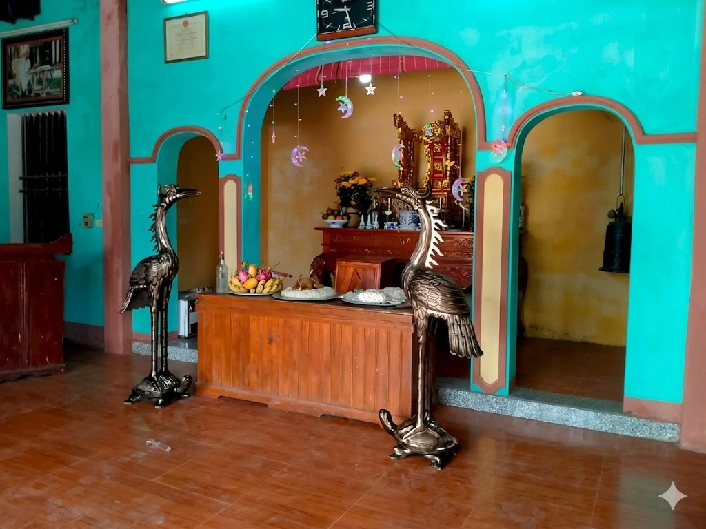 Hạc Thờ Cúng Đồng Đỏ Cạo