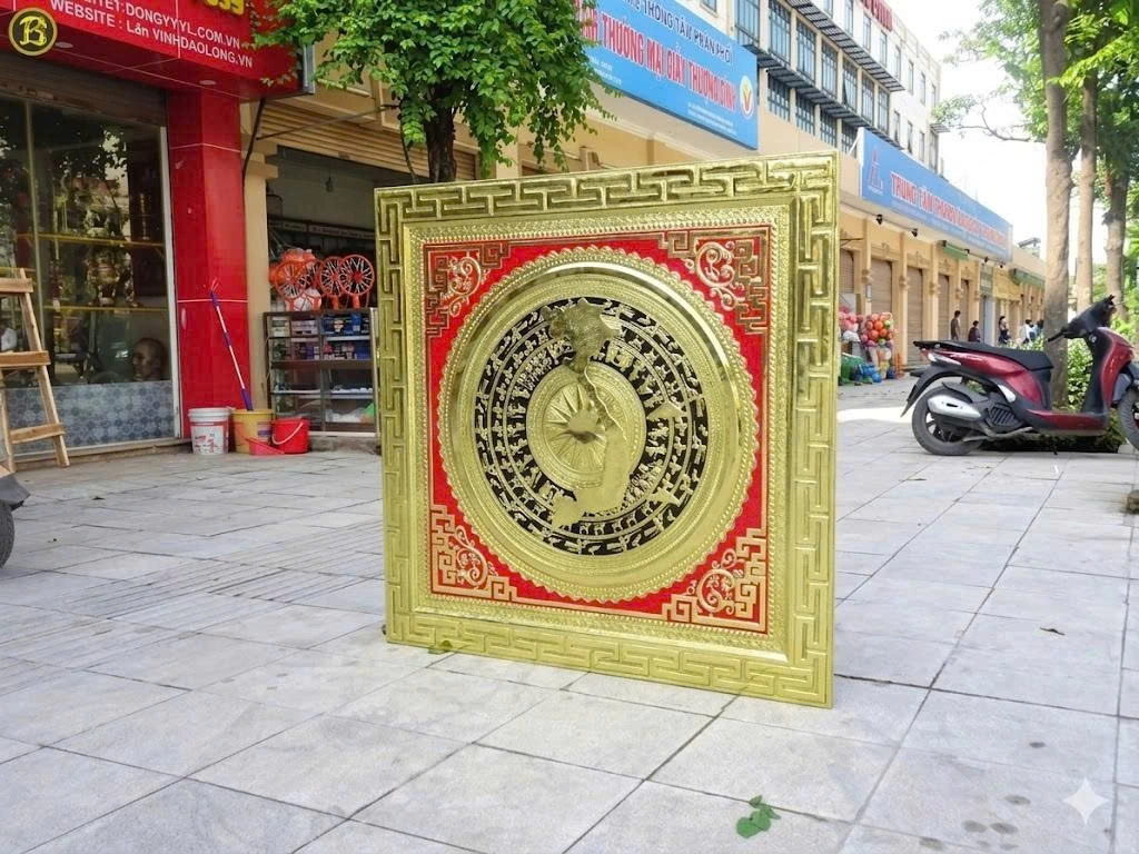 Mặt Trống Đồng Quà Tặng Bản Đồ Việt Nam