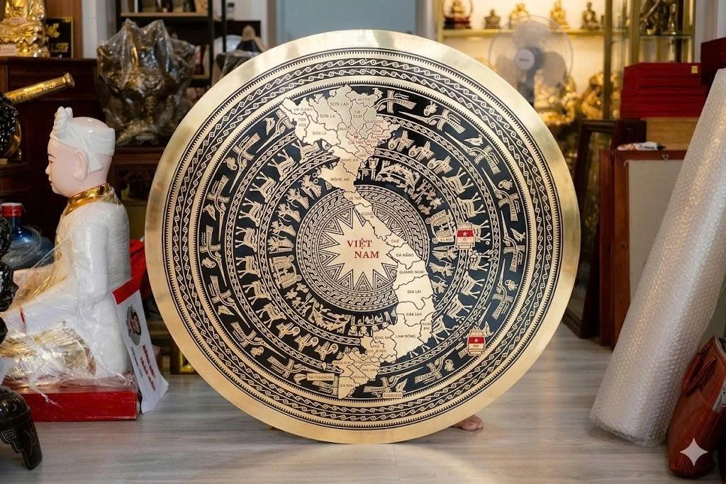 Mặt Trống Đồng Bản Đồ Việt Nam