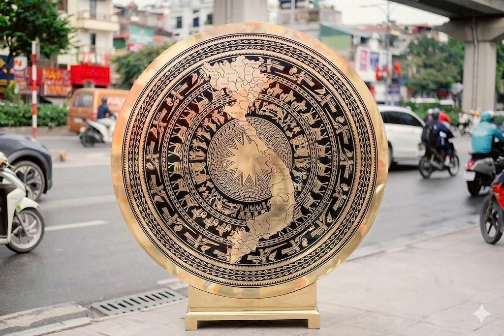 Mặt Trống Đồng Bản Đồ Việt Nam