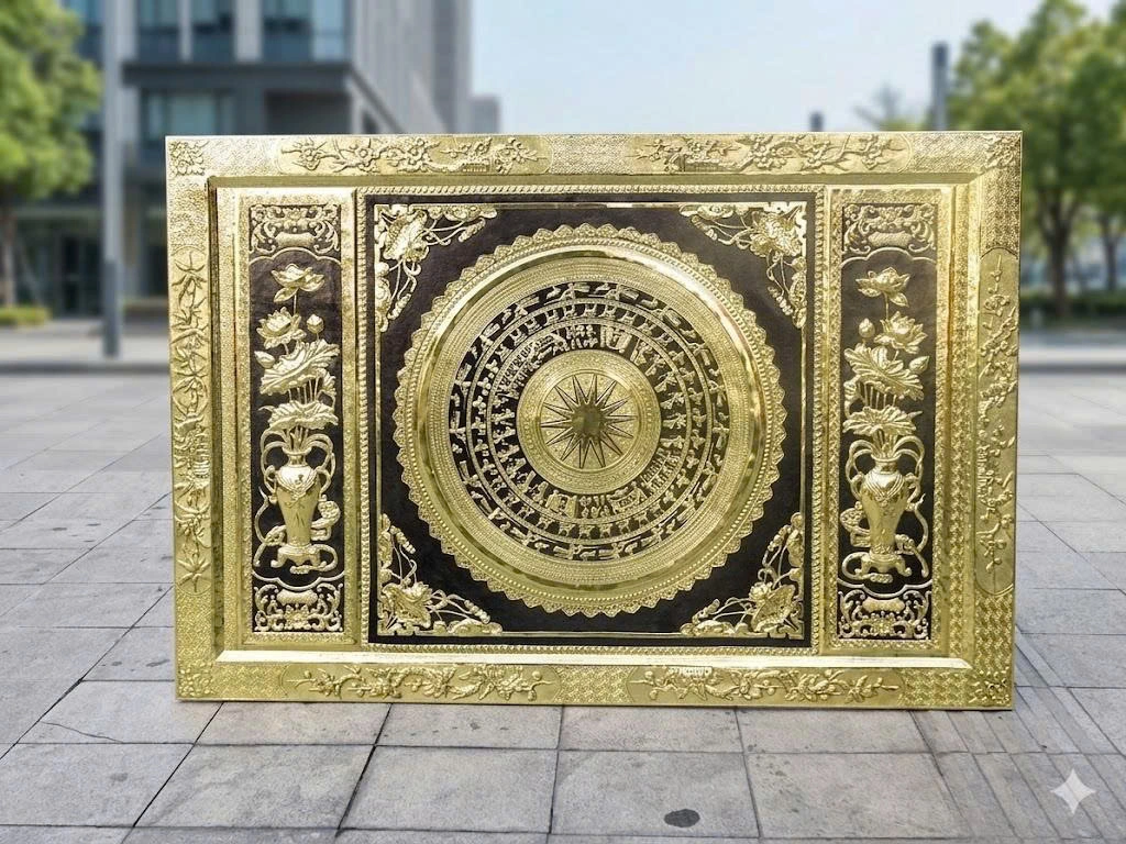 Tranh Trống Đồng Treo Phòng Khách