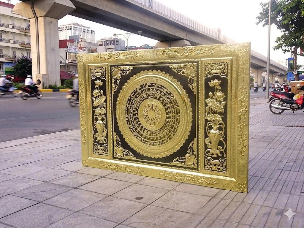 Tranh Trống Đồng Treo Phòng Khách