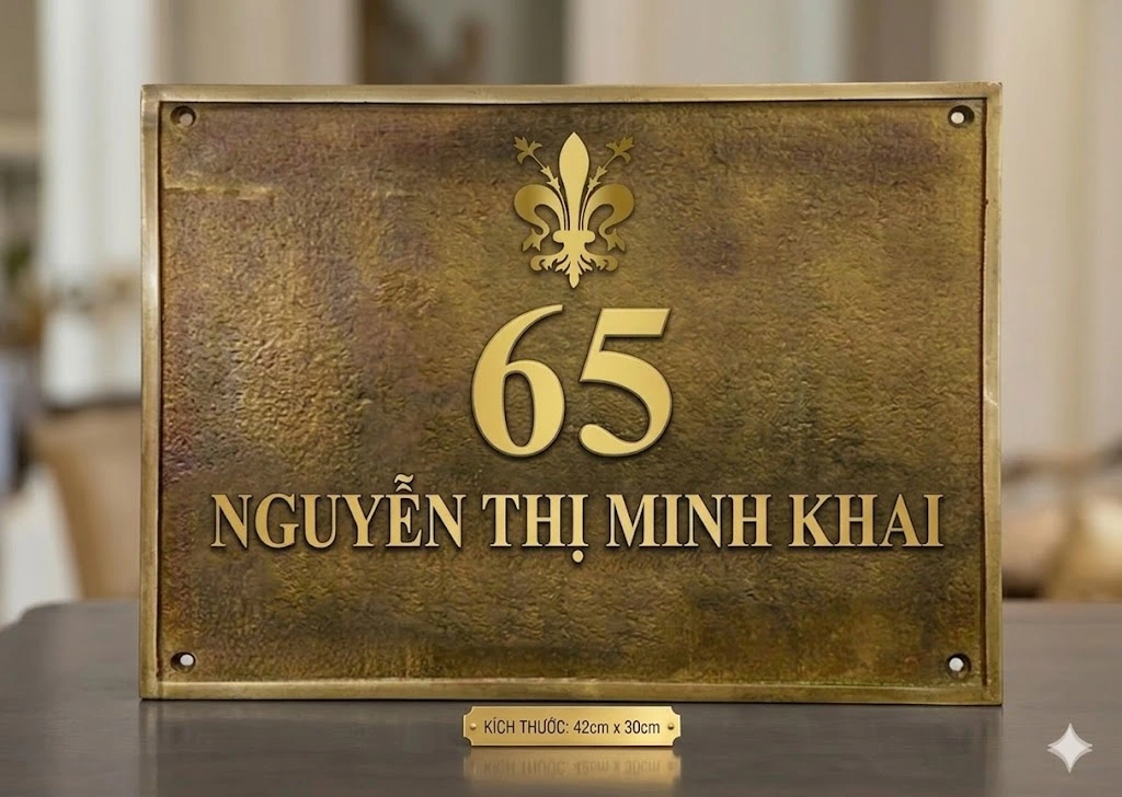Đặt Làm Biển Số Nhà Bằng Đồng Theo Yêu Cầu