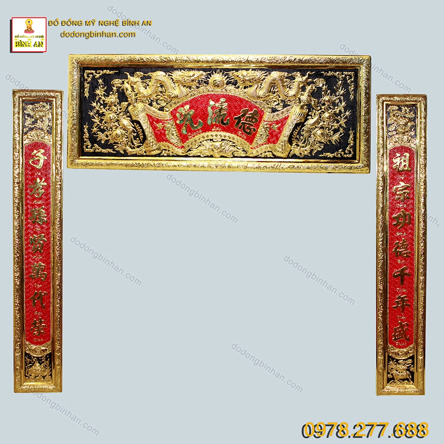 Giá đại tự câu đối bằng đồng