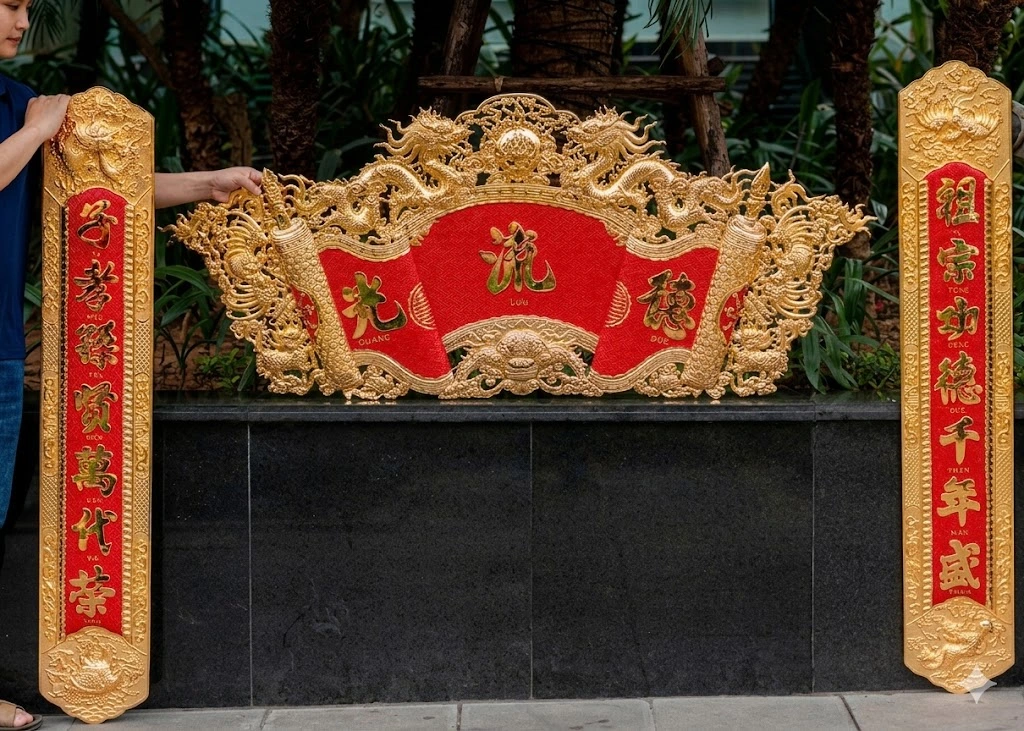 Hoành Phi Câu Đối Mạ Vàng