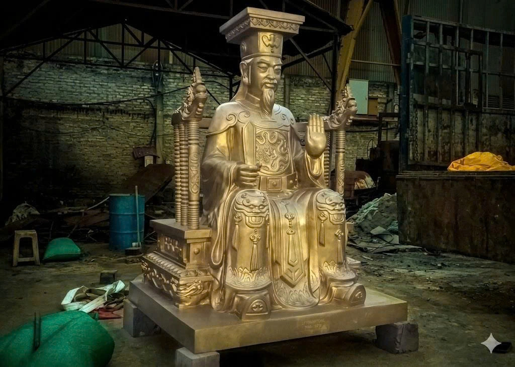 Tượng Lý Thánh Tông Bằng Đồng