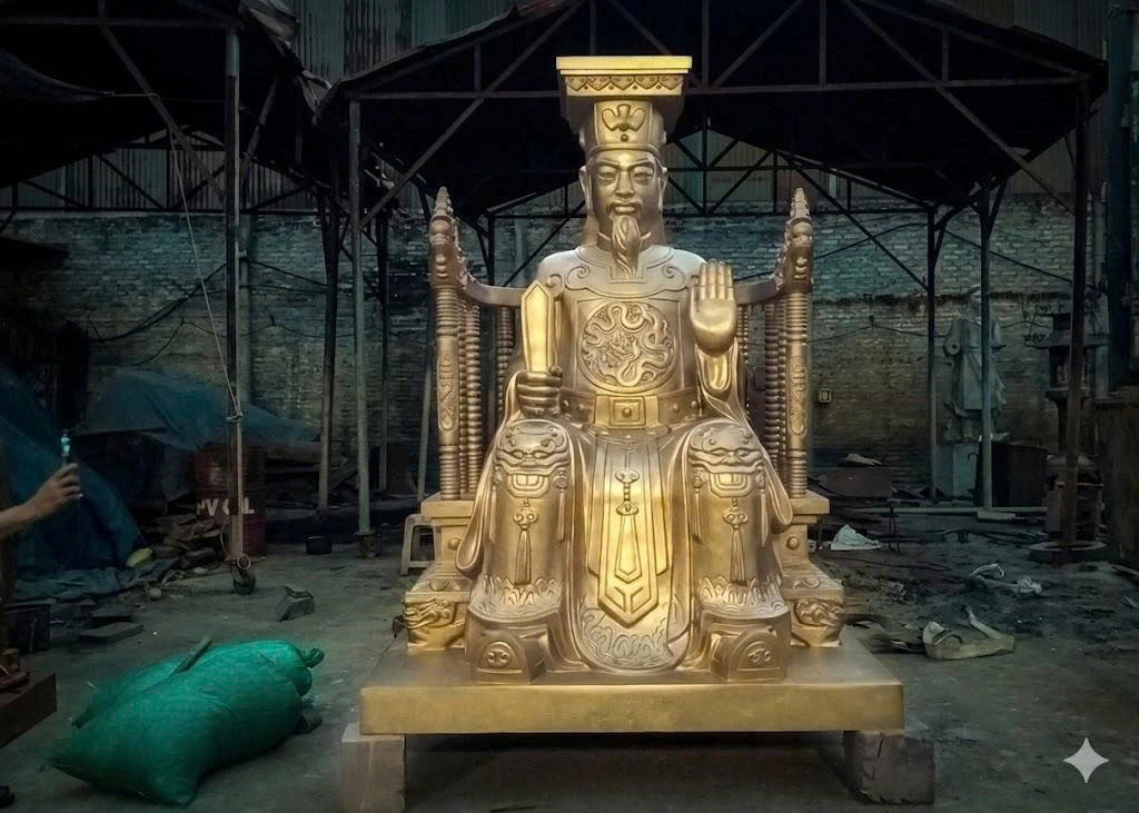 Tượng Lý Thánh Tông Bằng Đồng