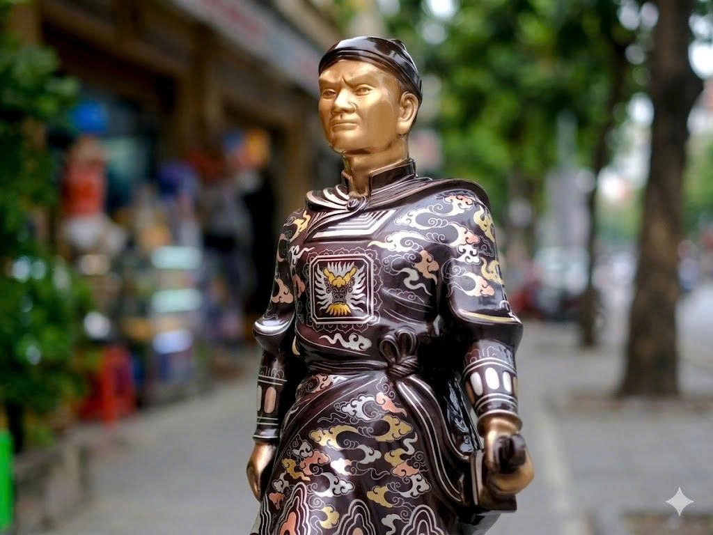 Tượng Vua Quang Trung Khảm Ngũ Sắc
