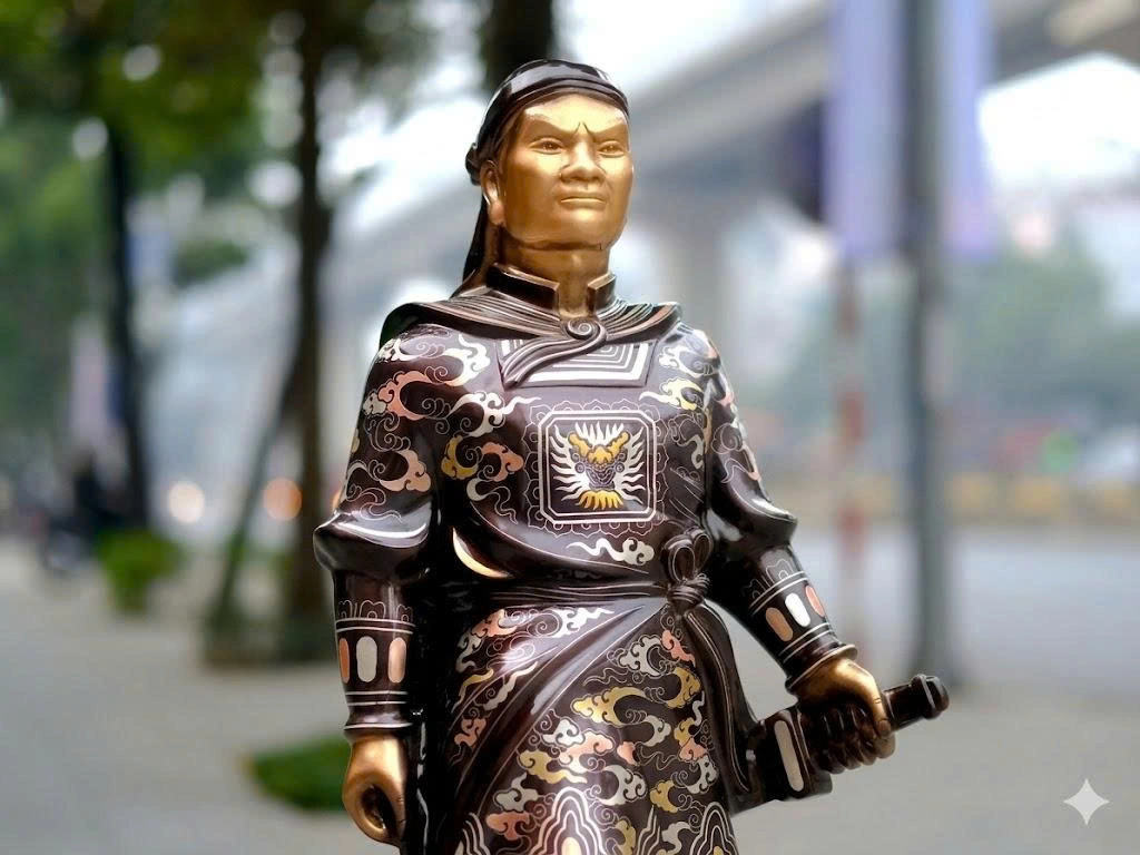 Tượng Vua Quang Trung Khảm Ngũ Sắc