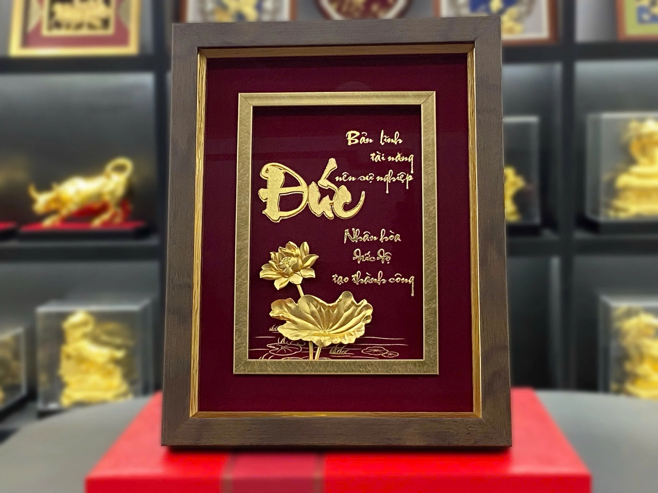 Tranh Chữ Đức Mạ Vàng
