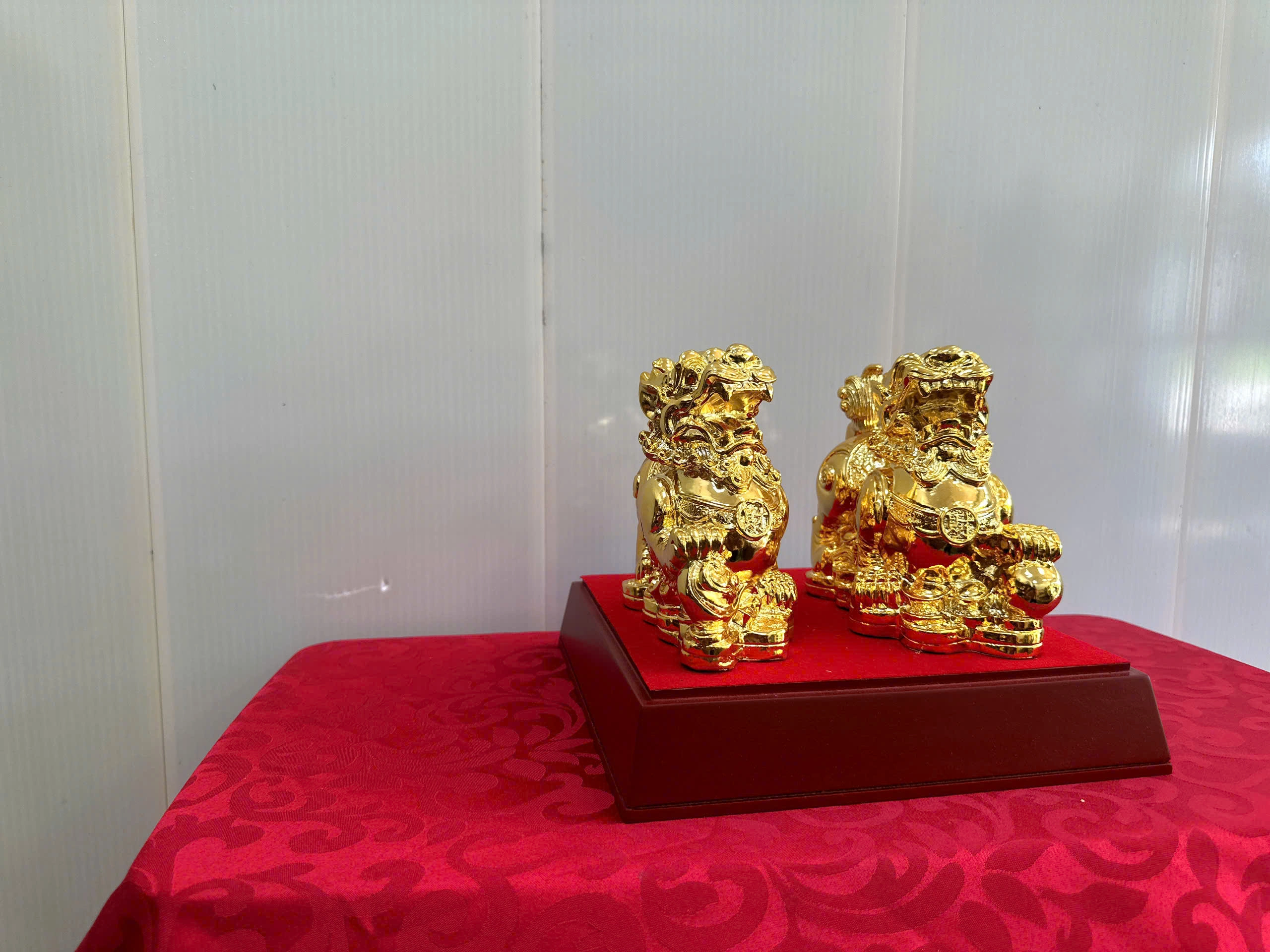 Tượng Tỳ Hưu Bằng Đồng Mạ Vàng 24K