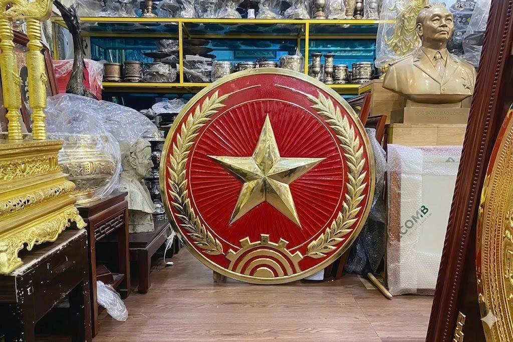 Nhận Làm Huy Hiệu Logo Quân Đội Bằng Đồng