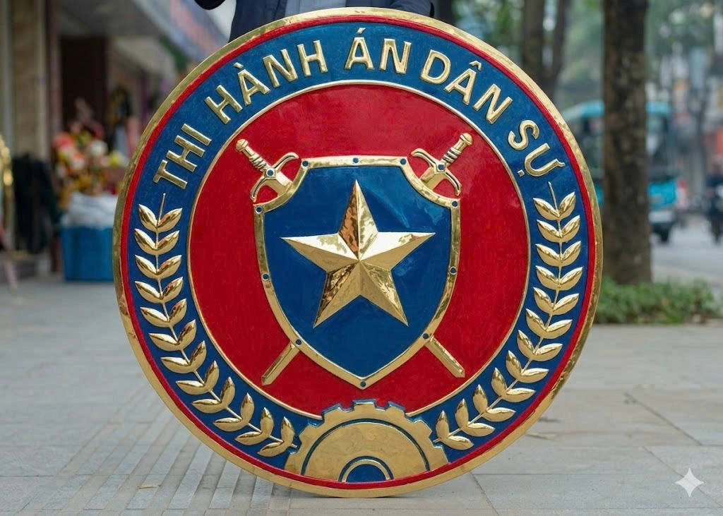 Huy Hiệu Logo Thi Hành Án Dân Sự Bằng Đồng
