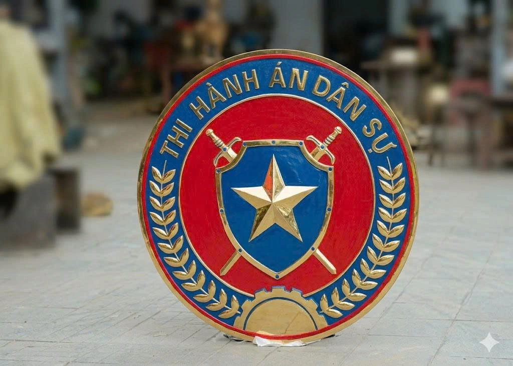 Huy Hiệu Logo Thi Hành Án Dân Sự Bằng Đồng
