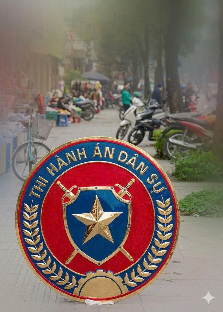 Huy Hiệu Logo Thi Hành Án Dân Sự Bằng Đồng