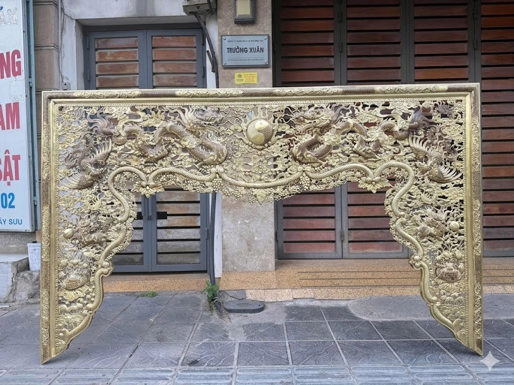Cửa Võng Bằng Đồng Thờ Gia Tiên
