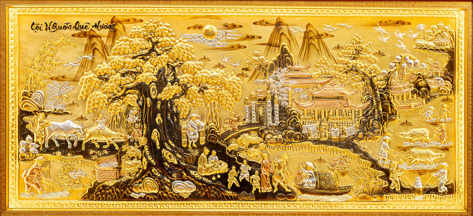 Mẫu tranh cội nguồn quê hương đẹp