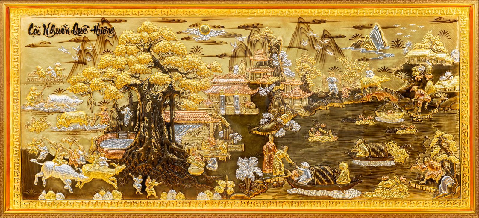 Tranh Đồng Cội Nguồn Quê Hương - Quà Tặng Tân Gia