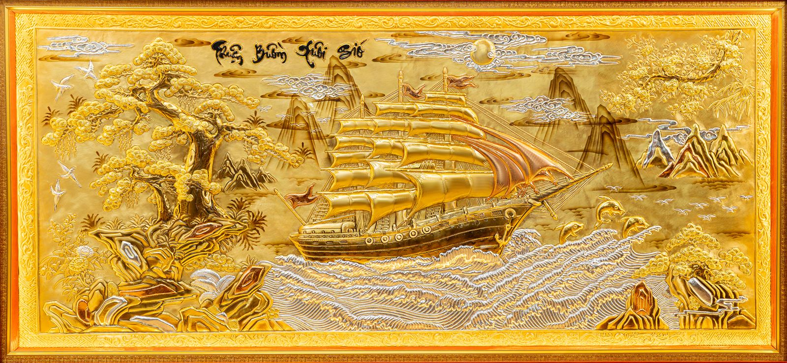 Tranh Thuận Buồm Xuôi Gió Bằng Đồng