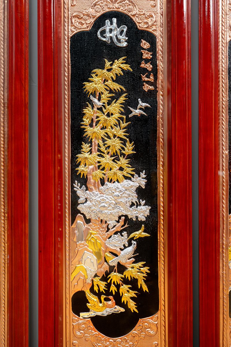 Tranh Tứ Quý Bằng Đồng