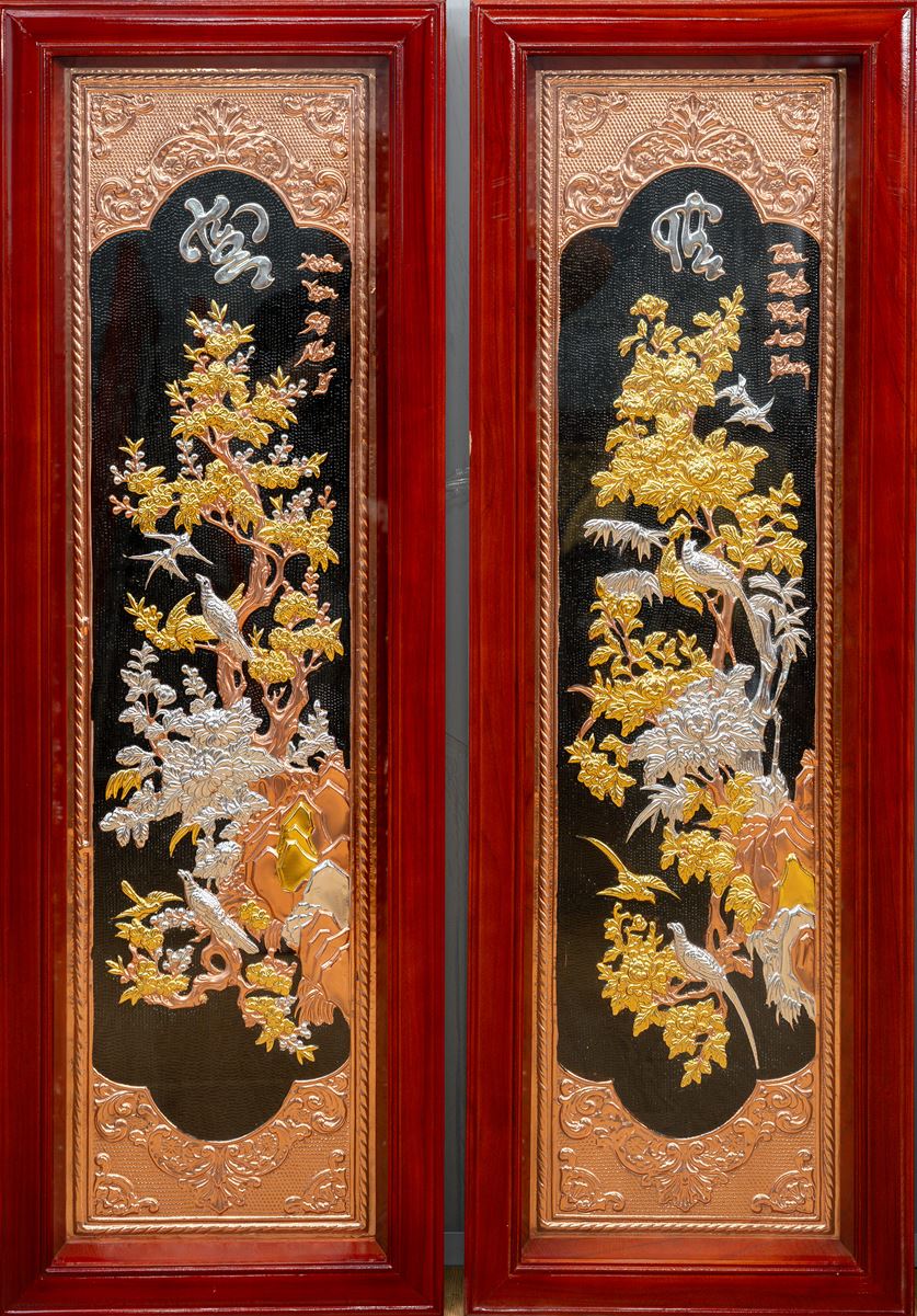 Tranh Tứ Quý Bằng Đồng