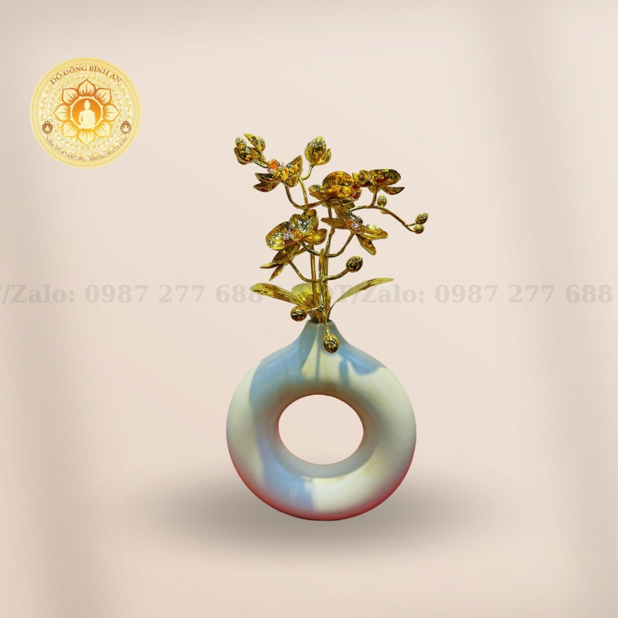 Bình Lan 3 Cành  Mạ Vàng