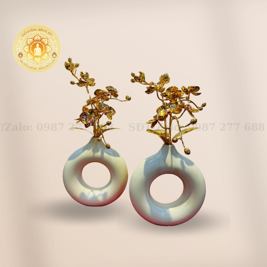 Bình Lan 3 Cành  Mạ Vàng