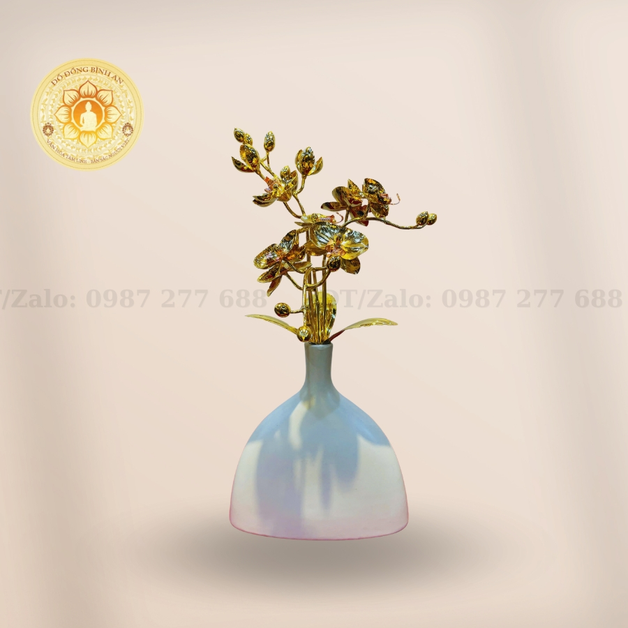 Bình Lan 3 Cành  Mạ Vàng