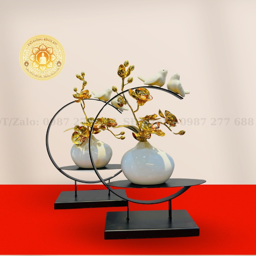 Bình Lan 2 Cành Mạ Vàng