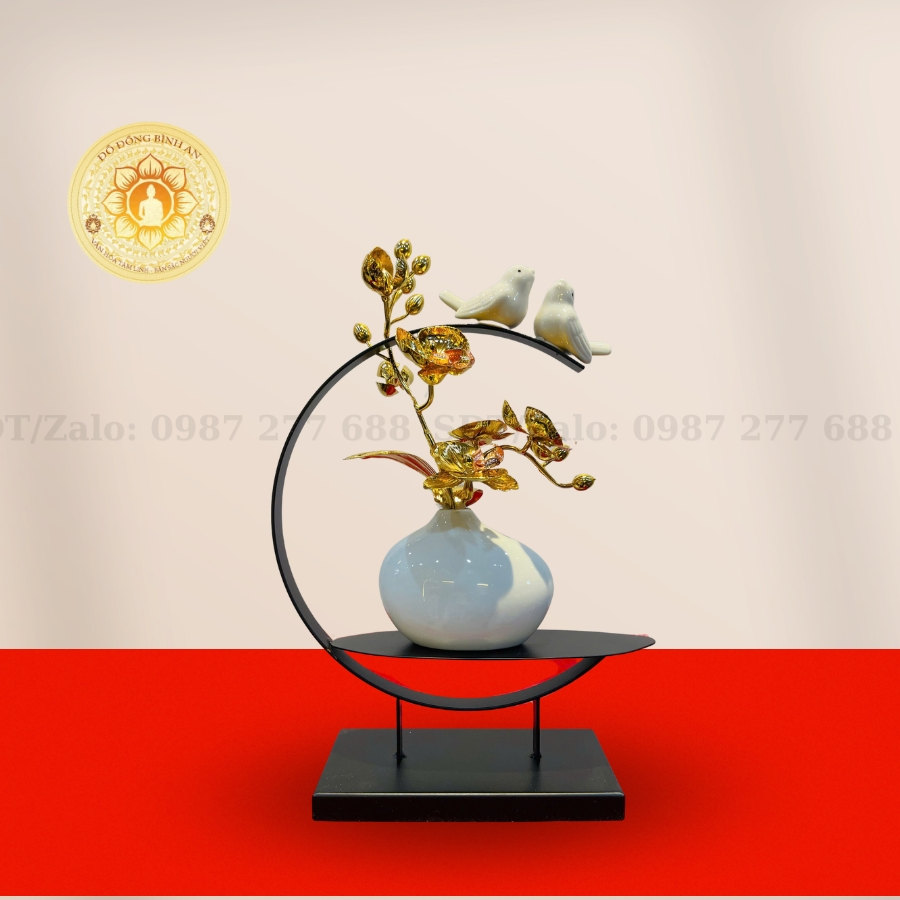 Bình Lan 2 Cành Mạ Vàng