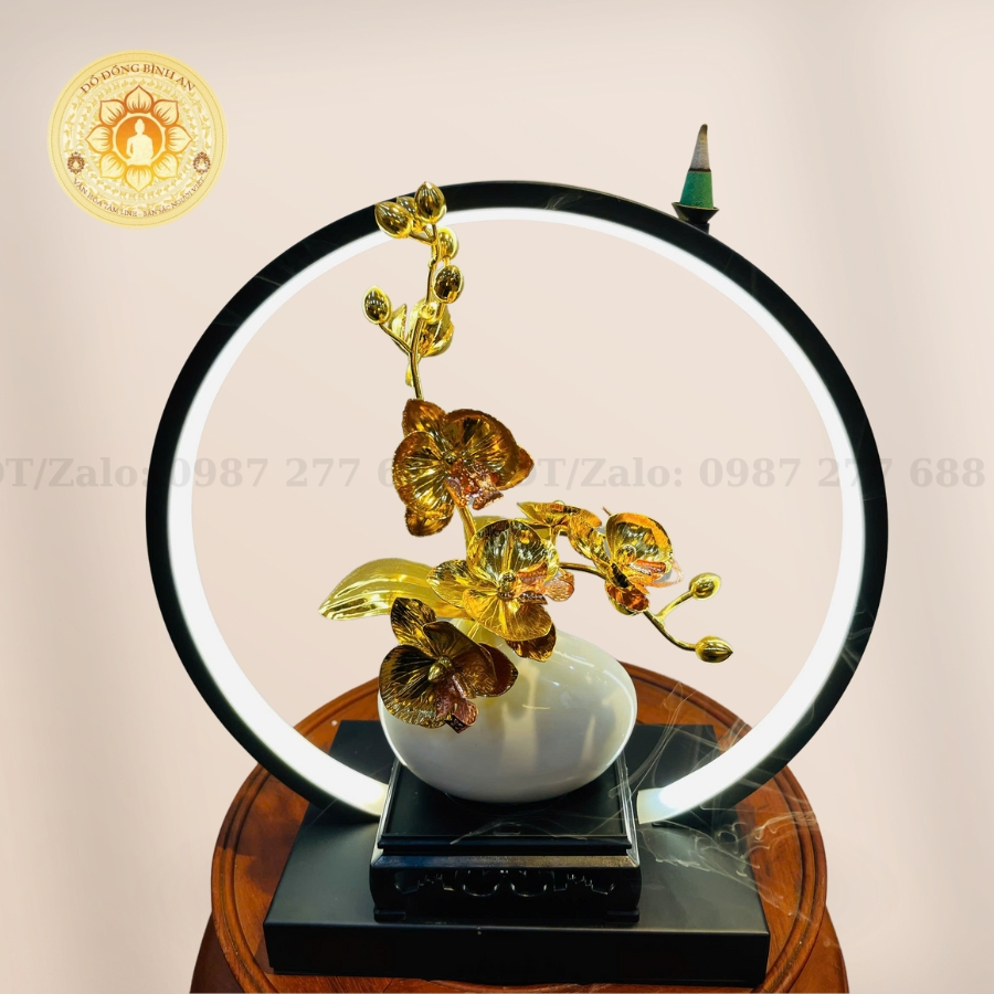 Địa Chỉ Mua Chậu Hoa Lan Mạ Vàng 24K