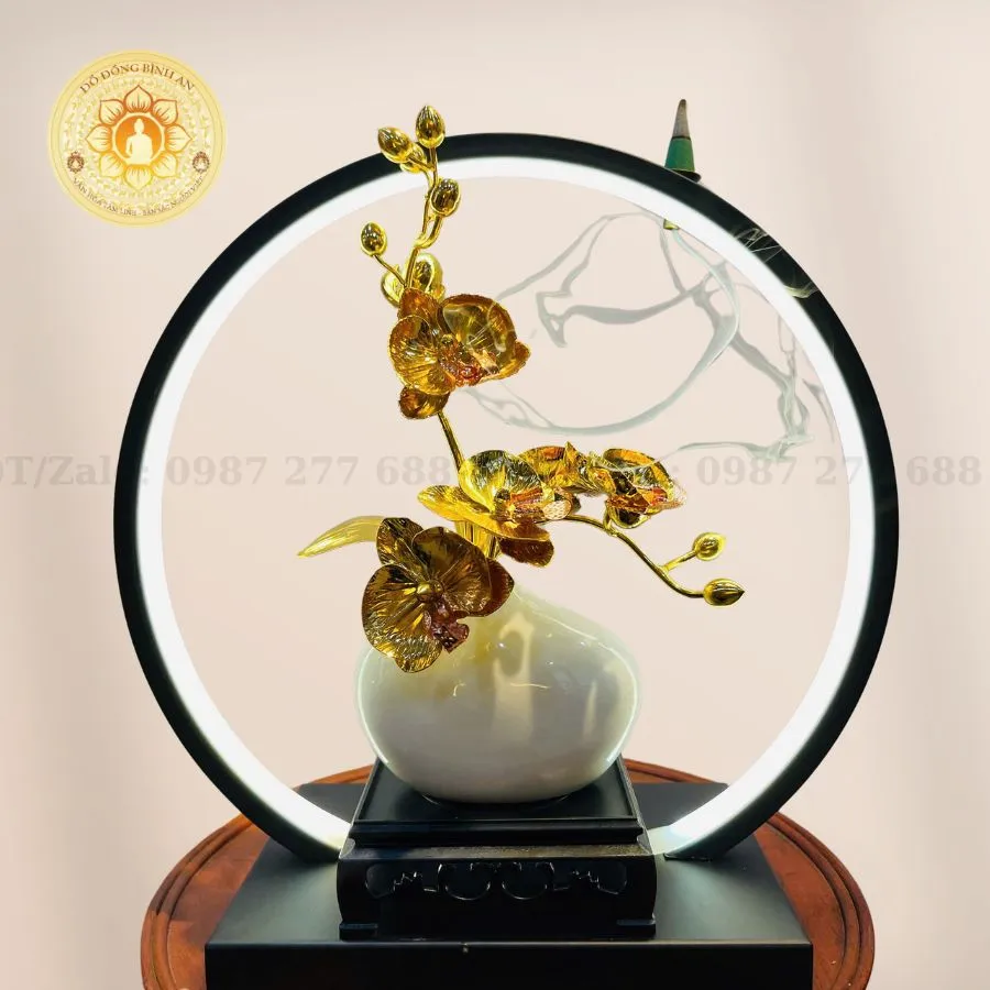 Địa Chỉ Mua Chậu Hoa Lan Mạ Vàng 24K